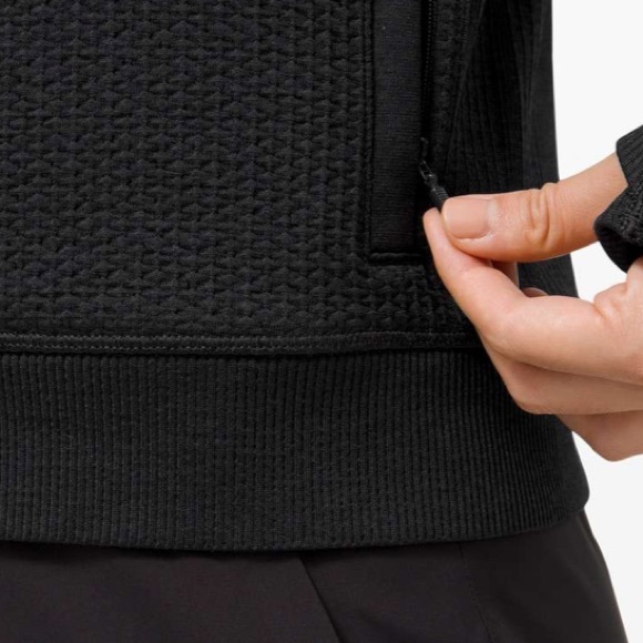 lululemon athleticaBlack Engineered Warmth Half Zip Sweater - Picture 4 of 9